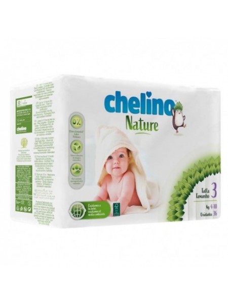 Chelino Nature pañales talla 3 4-10kg 36uds