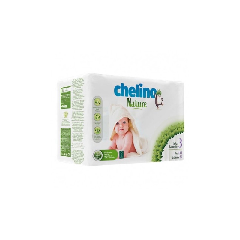 Chelino Nature pañales talla 4 9-15kg 34 uds