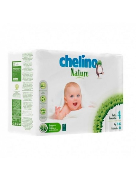 Chelino Nature pañales talla 4 9-15kg 34 uds