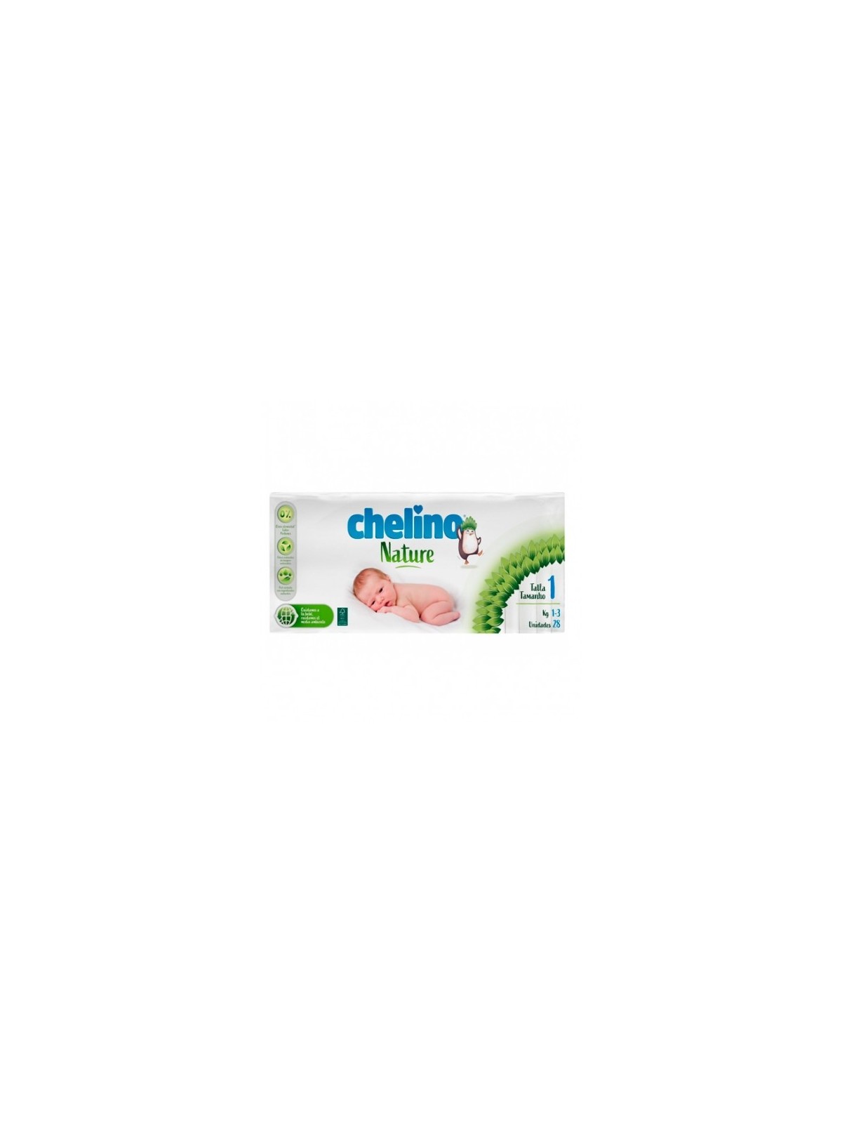 Pack ahorro Pañales T1 1-3 kg Chelino Nature 112 Uds