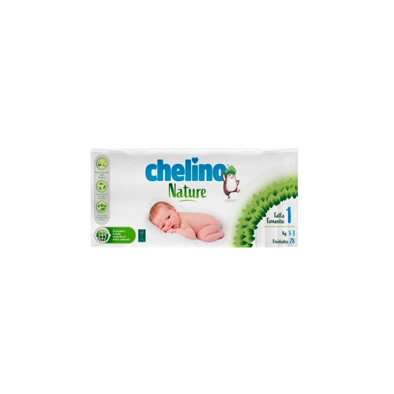 Pack ahorro Pañales T1 1-3 kg Chelino Nature 112 Uds