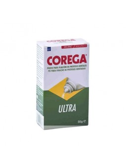 Corega Ultra polvo fijador...