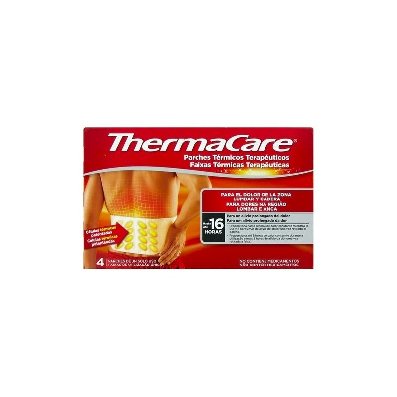 Thermacare Parches Calor zona Lumbar y Cadera 4 unidades