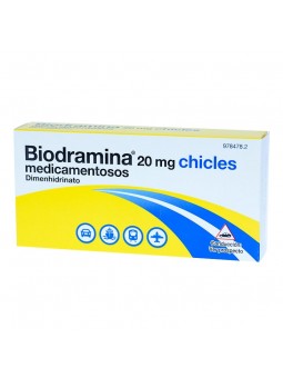 BIODRAMINA 20 MG 6 CHICLES...