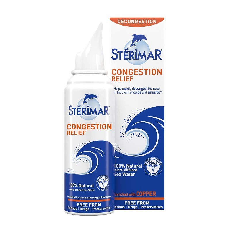 Sterimar Agua Marina para Congestión Nasal por Sinusitis y Resfriados