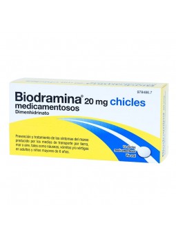 BIODRAMINA 20 MG 12 CHICLES...