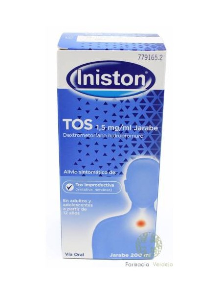 Iniston tos 1,5 mg/ml jarabe, 1 frasco de 200 ml