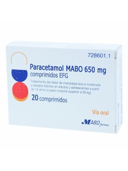 PARACETAMOL MABO EFG 650 MG...