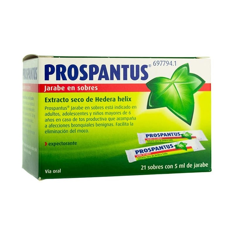 Prospantus para la tos. Jarabe., PROSPANTUS Jarabe es un mucolítico y  expectorante que está indicado en adultos, adolescentes y niños mayores de  2 años para el tratamiento temporal de la