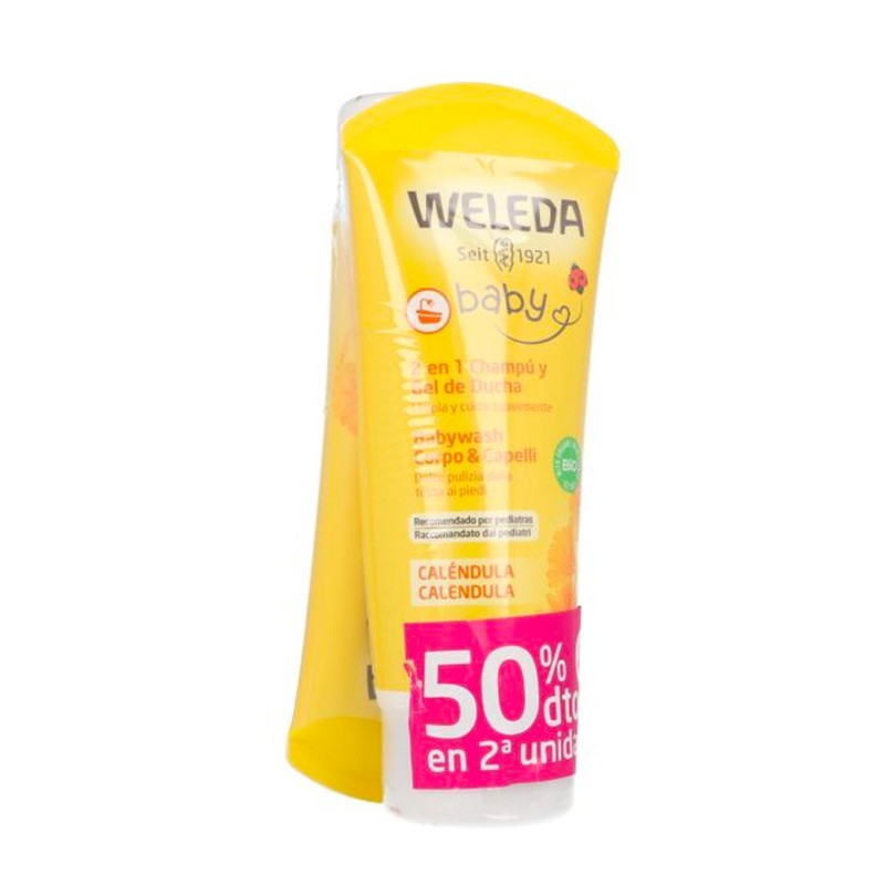 WELEDA Champú y Gel de ducha 2 en 1 de Caléndula Bebé