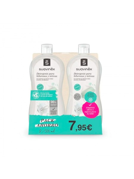 Suavinex Pack Ahorro Detergente Biberones y Tetinas 2 x 500 ml